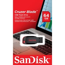 Sandisk 64GB CRUZER BLADE SDCZ50-064G-B35 USB 2.0 Flash Thumb Pen Drive SDCZ50