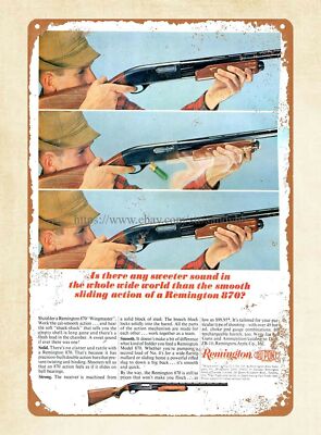 1964 870 Wingmaster Shotgun ads tin sign garage wall decals firearmgun