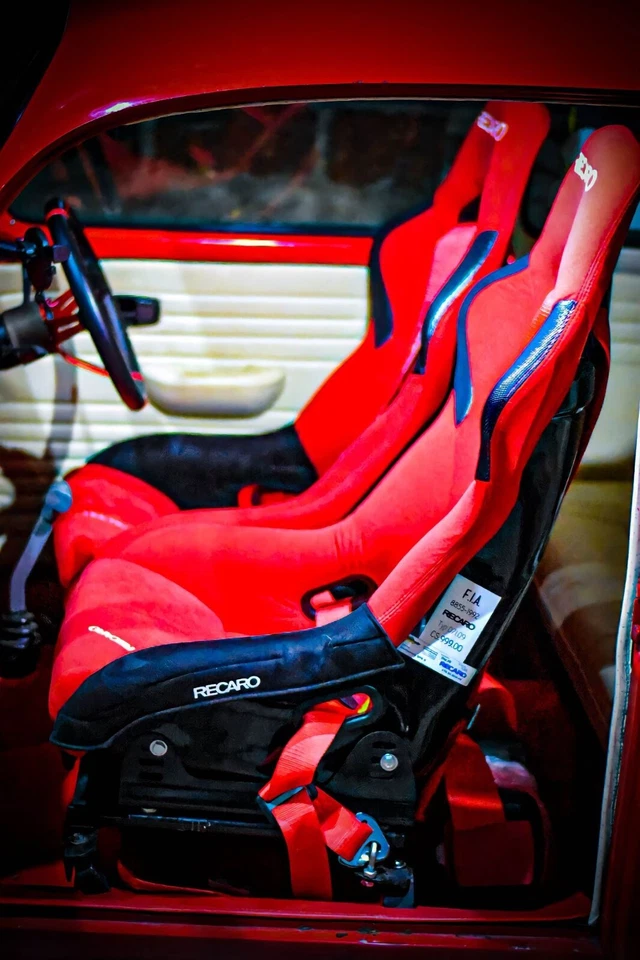 Protector Lateral Asiento Cubo Completo RECARO Negro Tela Alcántara Pegatinas Gratis Foto 4 de 4