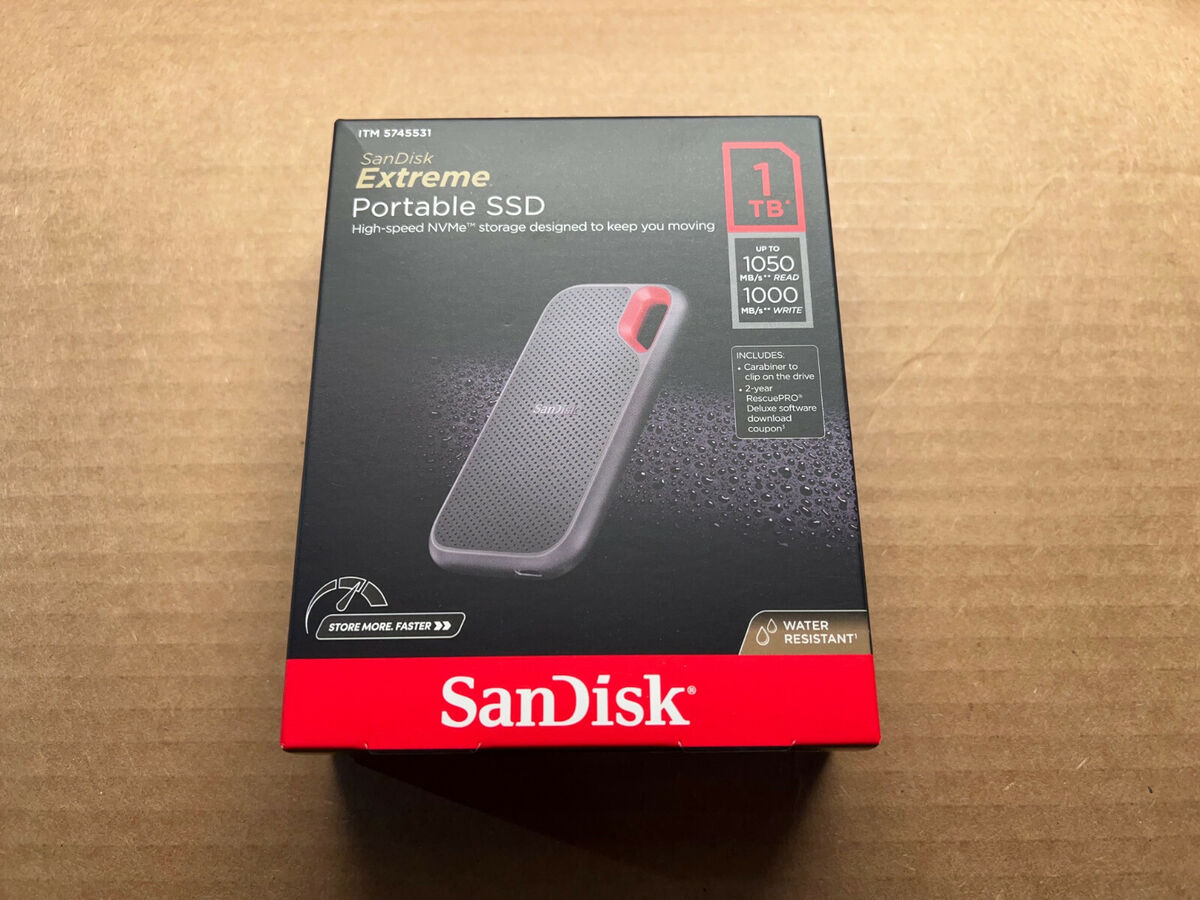 SanDisk Extreme Portable SSD Solid State Drive 1TB External USB-C NVMe NEW