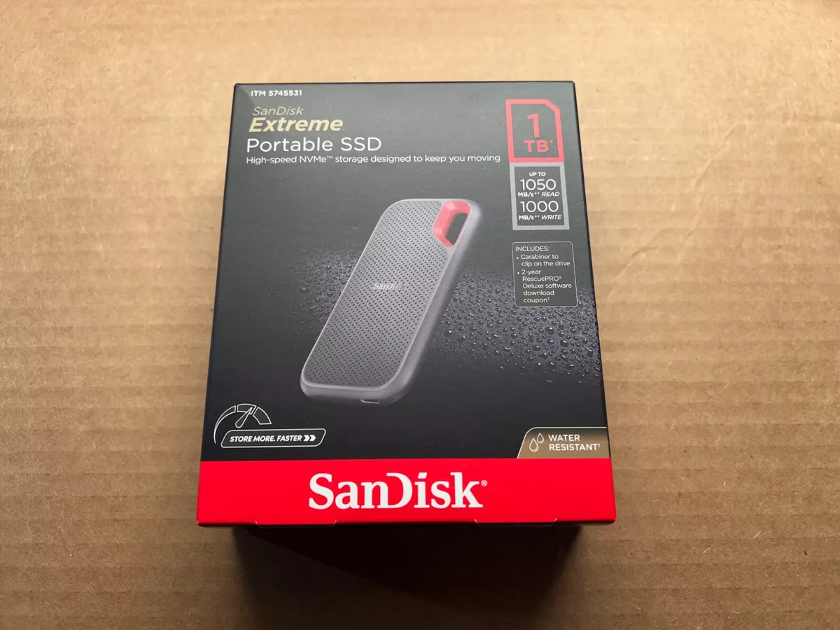 SanDisk Extreme Portable 500GB External USB-C NVMe SSD Black