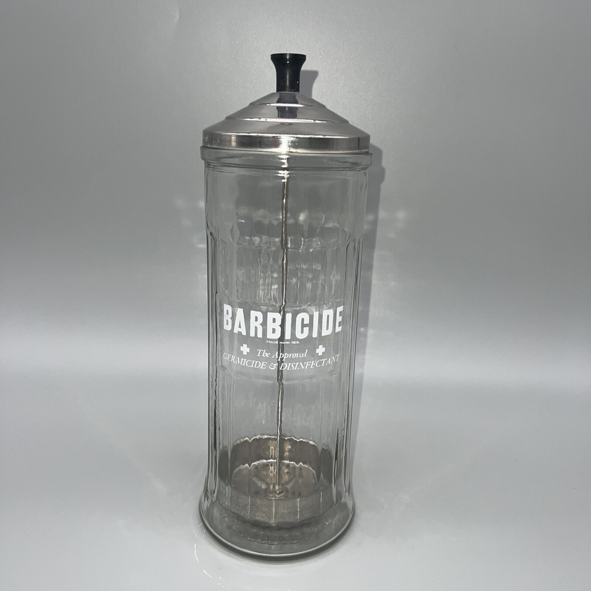 BARBICIDE 消毒　barber バーバー　床屋　美容室　ヴィンテージ VINTAGE BARBICIDE Glass Disinfectant Barber Beauty Shop Comb