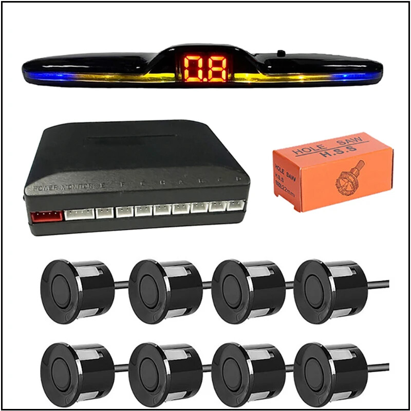 Parking Sensor Kit Car Display Beep Reverse Backup Radar Monitor System ...