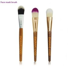 Customize Your Logo-Face pack Brush Wood Handle Fibre Bristle Makeup Tool