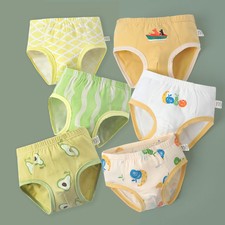 6-Pack Boys' Underwear Combed Cotton Briefs Super Soft Kids Training Underpants
