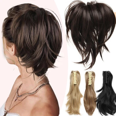 S-NOILITE Clip in Pferdeschwanz Dutt Haarverlängerung Haarteil Extensions wie Echthaare DE