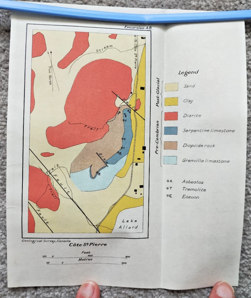 1913 Antique Geological Map of Cote St Pierre - Canada - Image 1 of 1