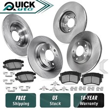 Front and Rear Disc Brake Rotors Ceramic Pads...