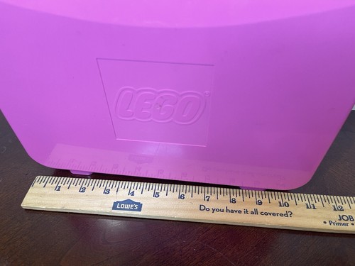 Lego Pink Carrying Case Hard Plastic Latching Storage Box w/Adjustable Dividers - Picture 2 of 8