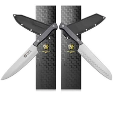 Kessaku 8" Chef & 8" Santoku Knife Set - Senshi Series AUS-8 High Carbon Steel
