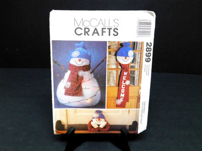 McCall's Craft Snowman Pattern #2899 3 Versions 2000 New UNCUT