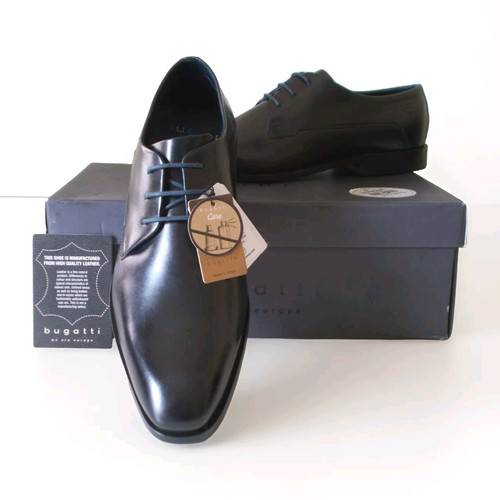 Bugatti uomo scarpe classiche Derby Dark Blue,Pelle Blu notte Eu-44 €160 - 第 24/24 張圖片