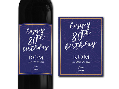 Personalisiertes Weinflaschenetikett Geburtstag - individuelles Etikett, Geschenkidee