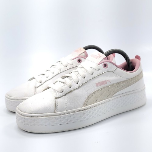 puma smash platform l white