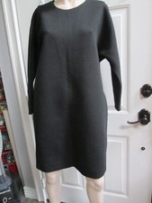 Everlane Women’s Ponte Stretcth The Long Sleeve Shift Dress in Black Size L