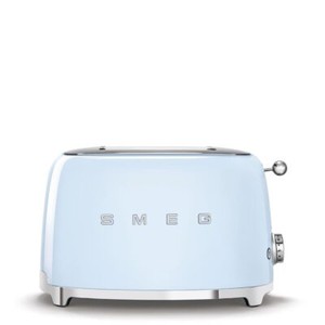 SMEG 2 Slice Toaster with 6 Presets and Defrost TSF01PBUS, Pastel Blue