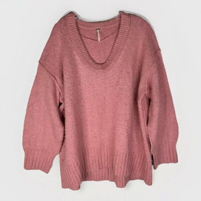 Free People Brookside Alpine Rose Oversized Knit Sweater Size XSmall