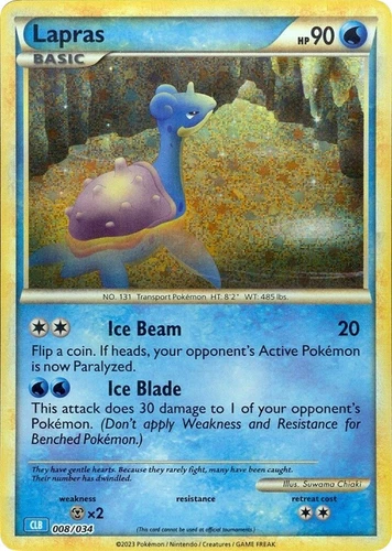 Lapras 008/034 Trading Card Game Classic