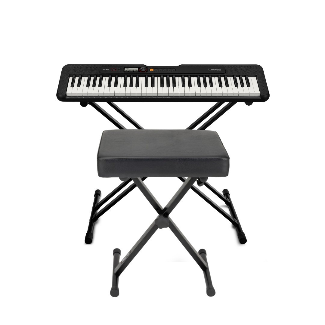 Casio Casiotone CT-S200 61-Key Portable Keyboard Black with Stand and Bench 36790₽