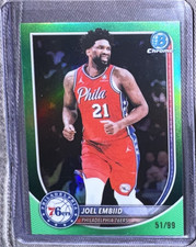 Topps Bowman Chrome 2025-26 Green Joel Embiid #BCV-67 Philadelphia 76ers /99