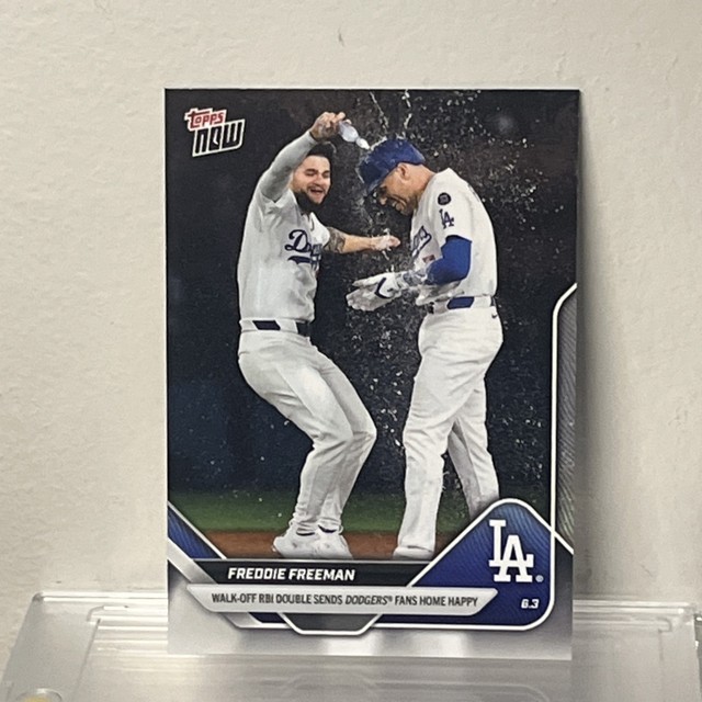 2025 MLB Topps NOW Card 252 Freddie Freeman Walk-Off RBI Double LA Dodgers