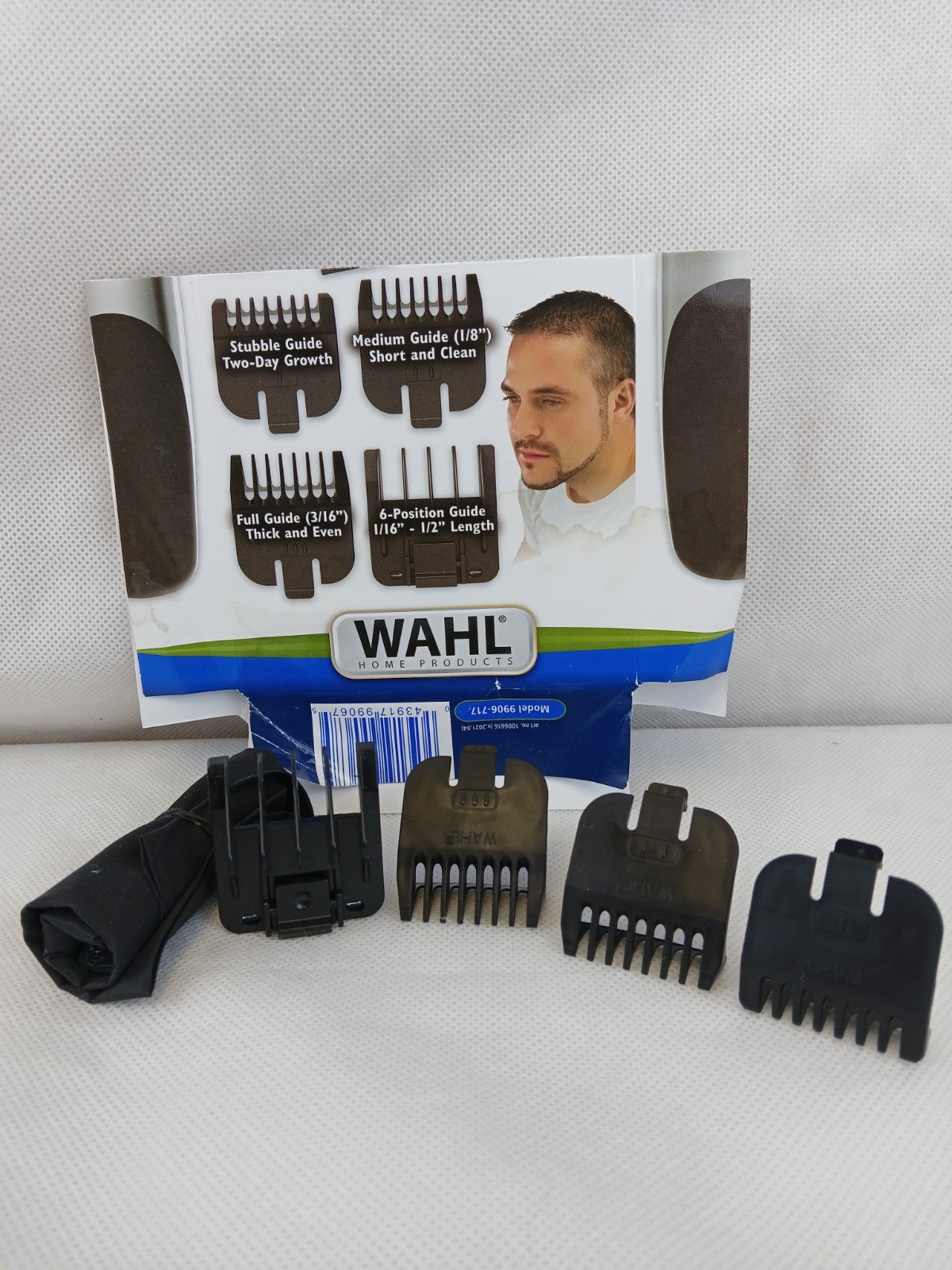 4 Wahl Groomsman Guides (Stubble,Short&Clean,Thick&Even and 