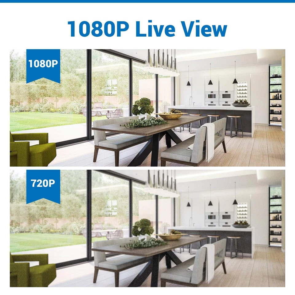 Sistema de cámara CCTV exterior de 8 canales 1080P, 4 piezas 1080P resistente a la intemperie para el hogar Foto 2 de 4