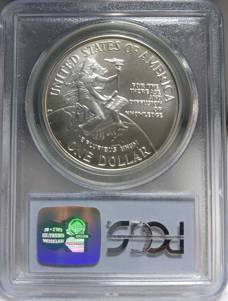 1996-D Smithsonian Commemorative $1 PCGS MS-69. Beautiful 90%! Video SL0188. - Image 2 of 4