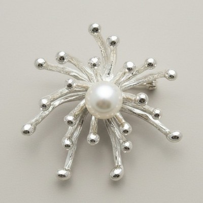 Extravaganter Sterling Silber Ring Perle massiv 925 Top Qualität Kaiserin