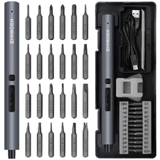 SHARDEN Mini Electric Screwdriver, 29 in 1 Small Electric Screw Driver Kit wi...
