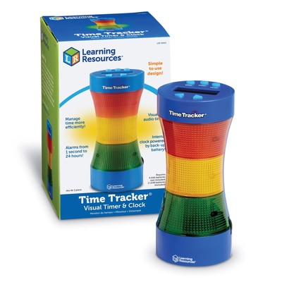 Learning Resources Time Tracker Visual Timer & Clock, Time Telling Toys