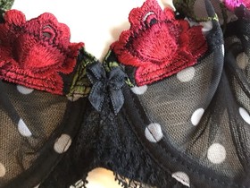 Vintage Lise Charnel French Lingiere Bra Paris Glamour No Noir 32B