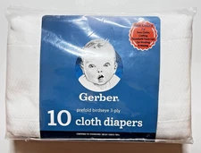 Gerber Prefold Birdseye 3-ply Cloth Diapers NEW in Package