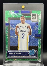 2022-23 Ryan Rollins Optic Choice Dragon Prizm Rated Rookie SSP Milwaukee Bucks