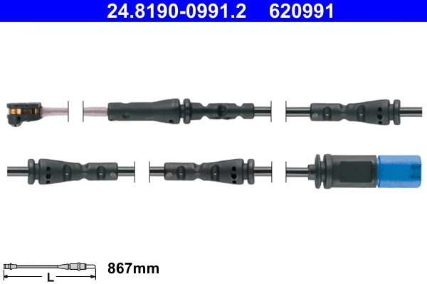 4x ✅Fits ATE 24.8190-0991.2 BRAKE PAD WEAR SENSOR.   ⭐UK Seller⭐