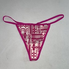 Victoria's Secret Pink Geometric V-String Thong Panties - Size Medium - NEW NWT