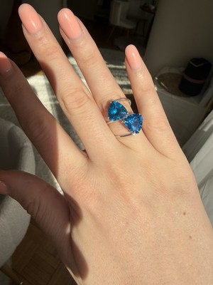 Sterling Designer Ring Gr. 7,5 mit Topas