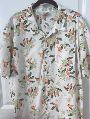 Columbia Men Arrow Springs Short-Sleeve Button-Up Tropical Shirt  Large