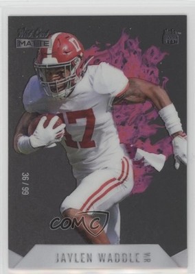 2021 Wild Card MATTE Rookie Heat Black - Pink Flames 36/99 Jaylen Waddle RC 1cx3