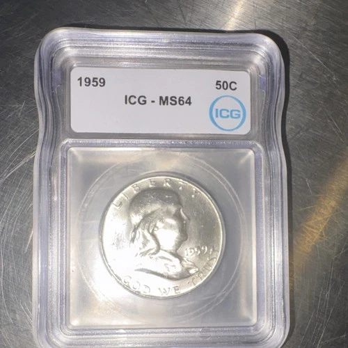 1959 Franklin Half Dollar Silver 50C Business Strike MS64