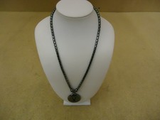 Designer Fashion Necklace 18in L Beaded/Strand Dangle Female Adult Silver
