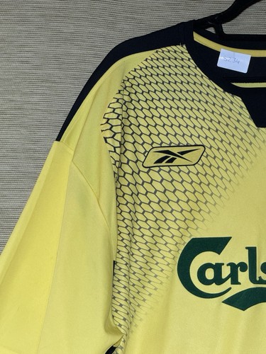 Liverpool FC Football Shirt Mens Size 46/48 XL Reebok Away 2004/2006 Yellow. - Picture 6 of 17