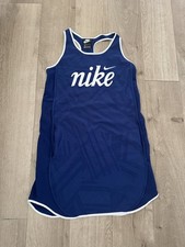 Nike Youth Girls L Navy Blue Racerback Sleeveless Athletic Tennis Dress
