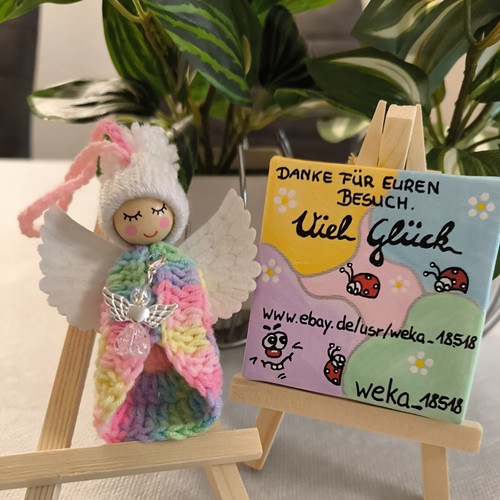 Amigurumi Engel gehäkelt, Handarbeit/Weihnachtsengel/Schutzengel/Taschenbaumler