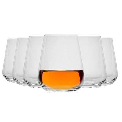 Bormioli Rocco InAlto Uno Stemless Glass Set of 6 15.25 oz Clear