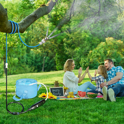 Portable Misting System with Water Pump, Plant Sprayer & Garden Hose Mister 3-In