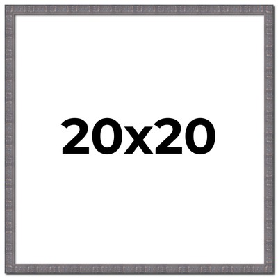 20x20 Frame Blue Kingsley Pewter Solid Wood Picture Frame Width 0.75 Inches |Int