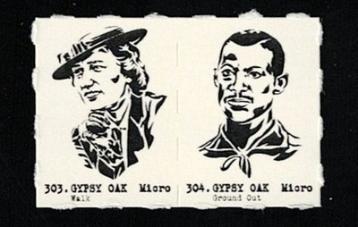 EFFA MANLEY - FLEET WALKER Uncut 2-Card Panels 2017 RARE Baseball Stamp Card