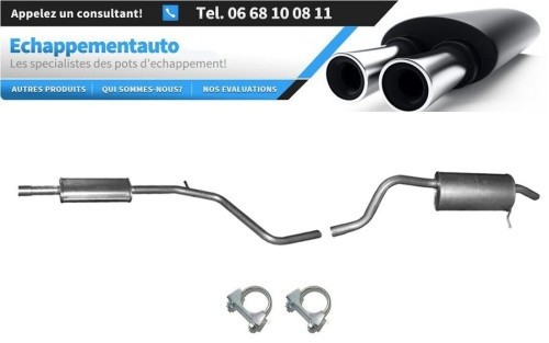 Silencieux central et arriere pour Dacia Dokker 1.2 TCe modele 2012-2020