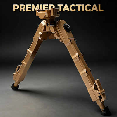 360Degrees Swivel Rifle Bipod 7.5-9'' Adjustable Height Folding Design Picatinny